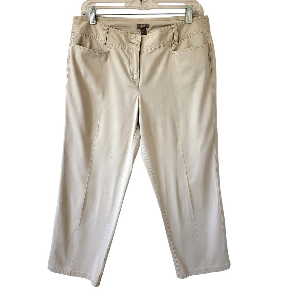 J.Jill women's Lightweight Stretch Cotton Khaki Capri size 10  #346